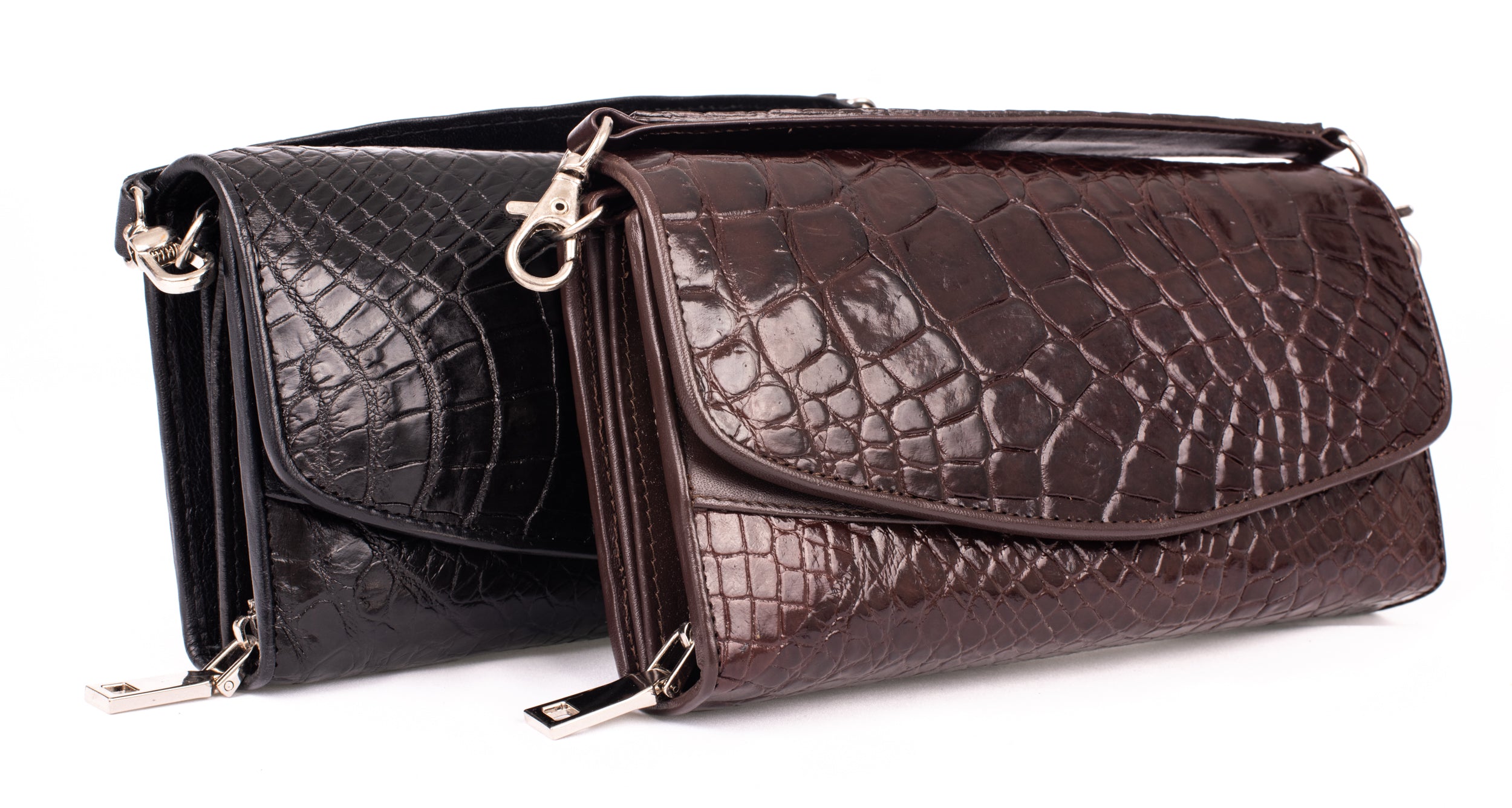 Classic Crocodile Skin Clutch