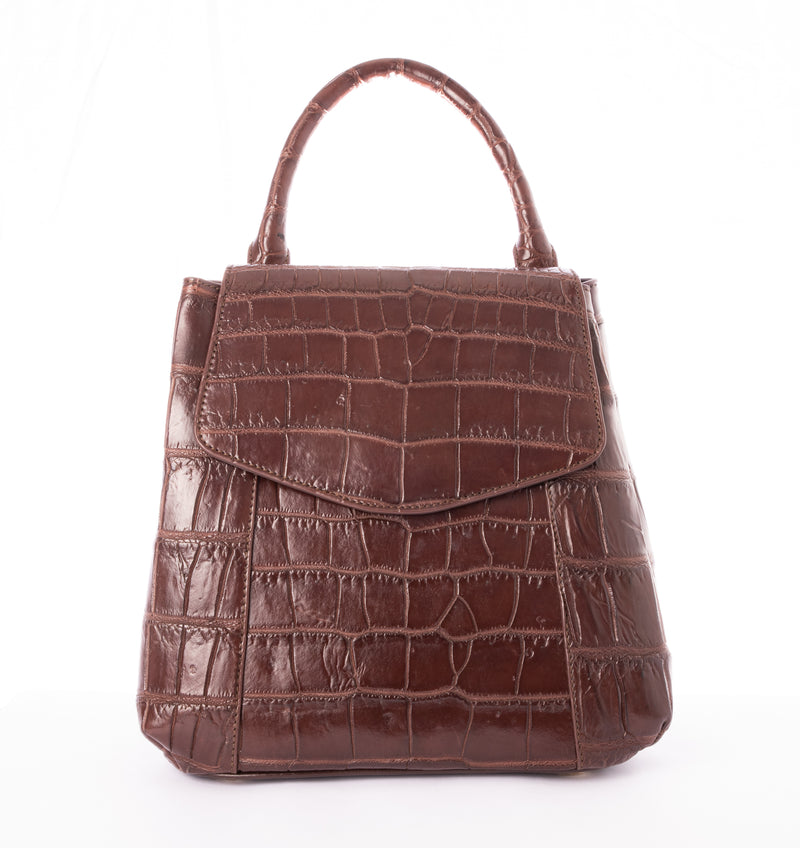 Basel Crocodile Skin Handbag
