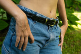 Crocodile Skin Ladies and Kids Hornback Belt