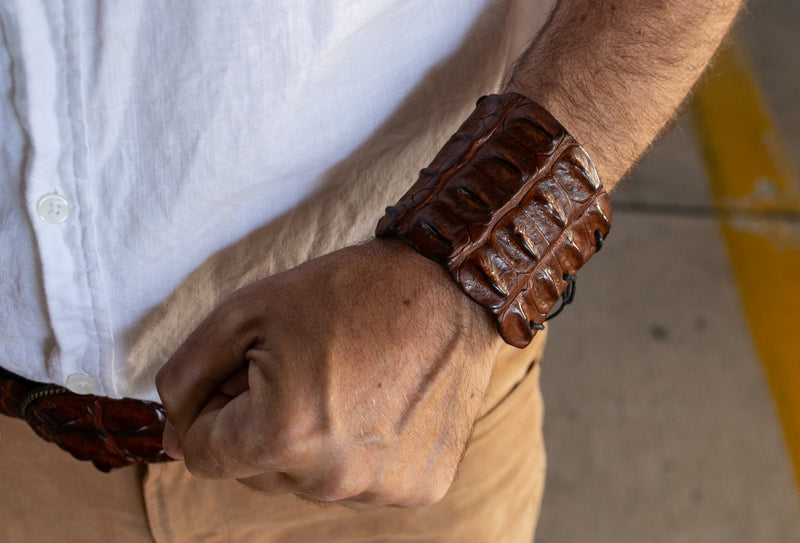 Crocodile Skin Roman Wrist Band – Crocodile Darwin