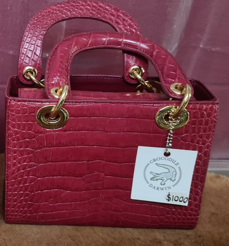 Vue Crocodile Skin Handbag