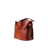 Marcie Crocodile Skin Handbag
