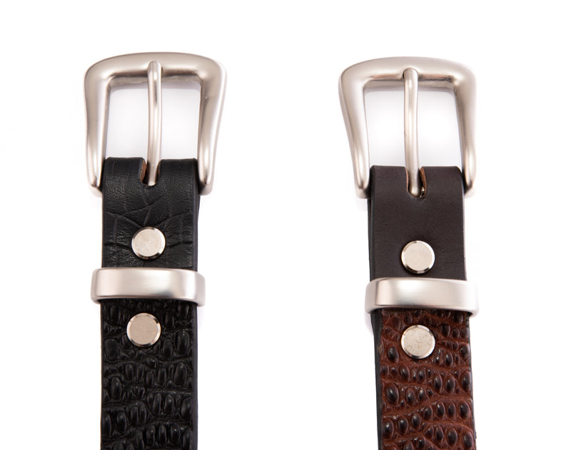 Crocodile Skin Ladies and Kids Hornback Belt