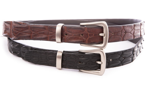 Crocodile Skin Ladies and Kids Hornback Belt