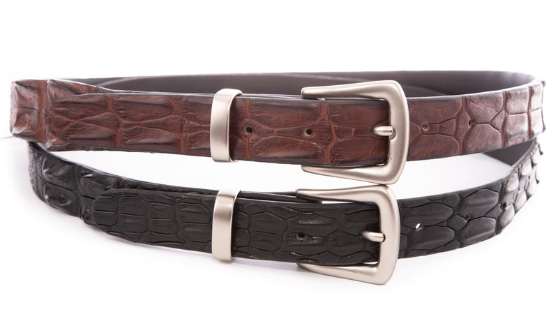 Crocodile Skin Ladies and Kids Hornback Belt