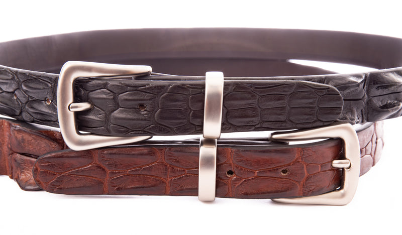 Crocodile Skin Ladies and Kids Hornback Belt