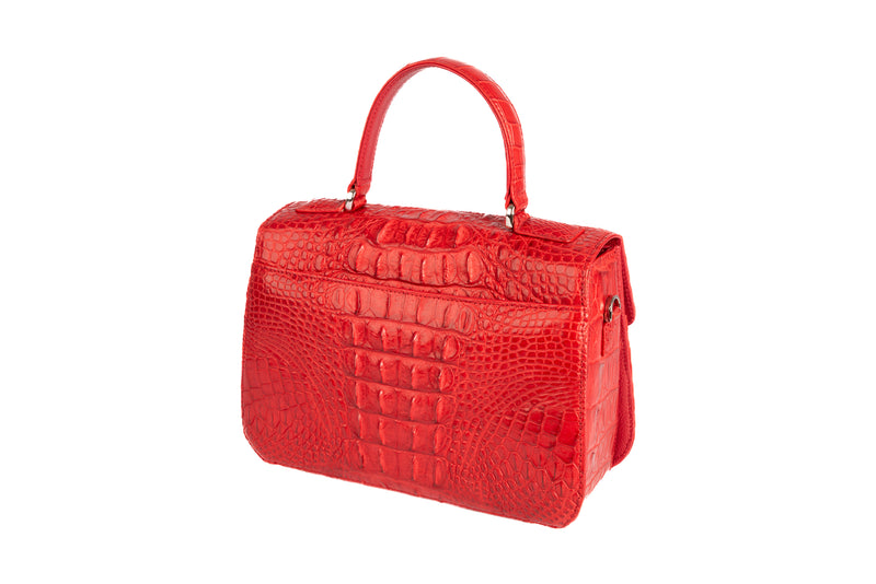 Joan Crocodile Skin Handbag