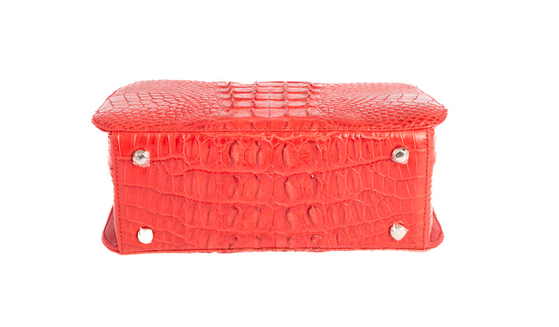 Joan Crocodile Skin Handbag