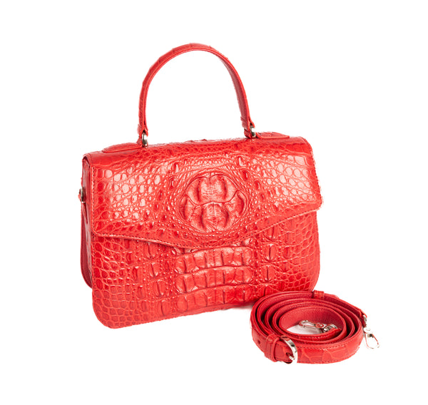 Joan Crocodile Skin Handbag
