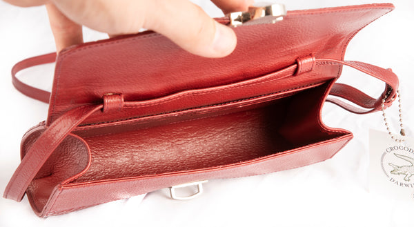 Seraphine Crocodile Skin Clutch
