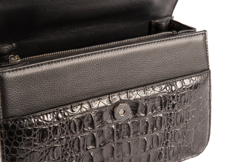 Joan Crocodile Skin Handbag