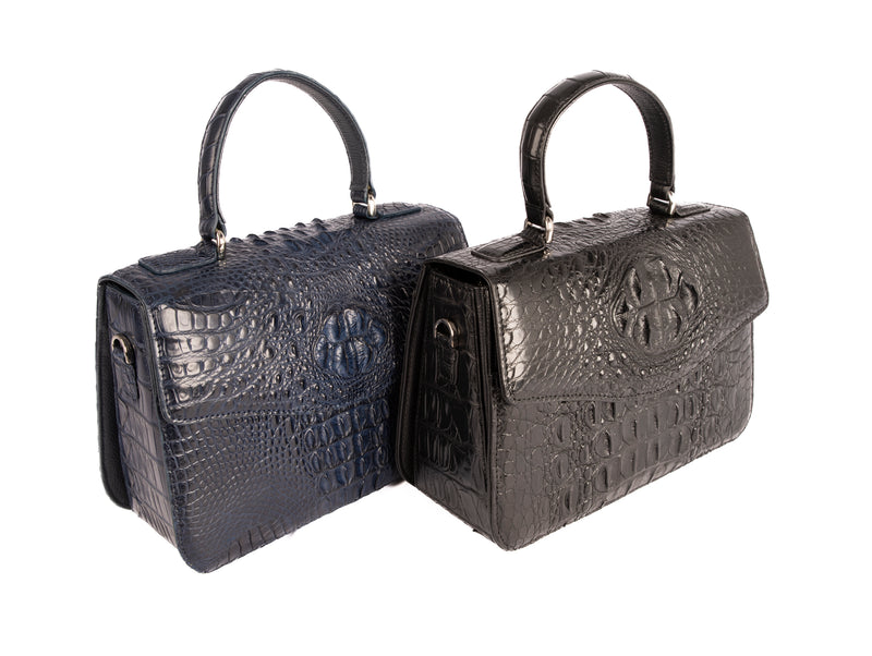 Joan Crocodile Skin Handbag