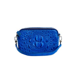 Allie Crocodile Skin Clutch