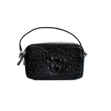 Allie Crocodile Skin Clutch