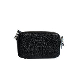 Allie Crocodile Skin Clutch