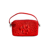 Allie Crocodile Skin Clutch
