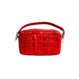 Allie Crocodile Skin Clutch