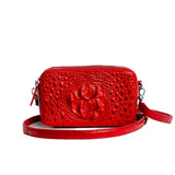 Allie Crocodile Skin Clutch