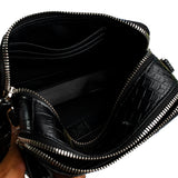 Allie Crocodile Skin Clutch