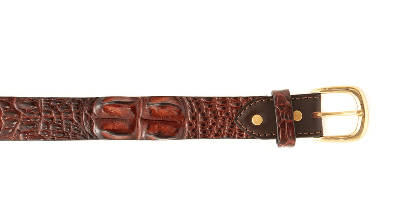 Australian Hornback Crocodile Leather Belt BROWN UPFW22 – Saratoga Saddlery  & International Boutiques