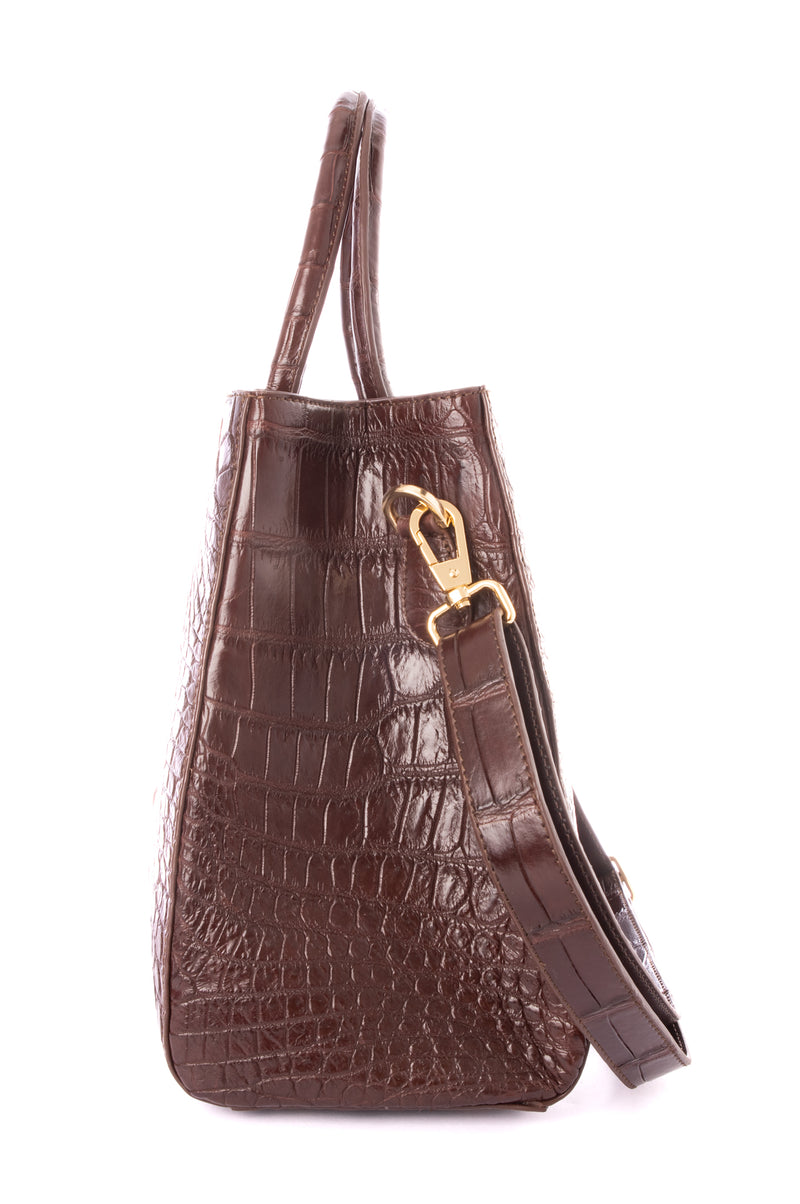 Monika Crocodile Skin Handbag
